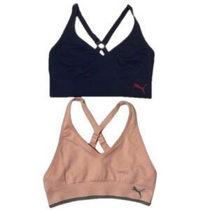 2 Sports Stretch Bras (Light pink & Royal Blue) XS-S